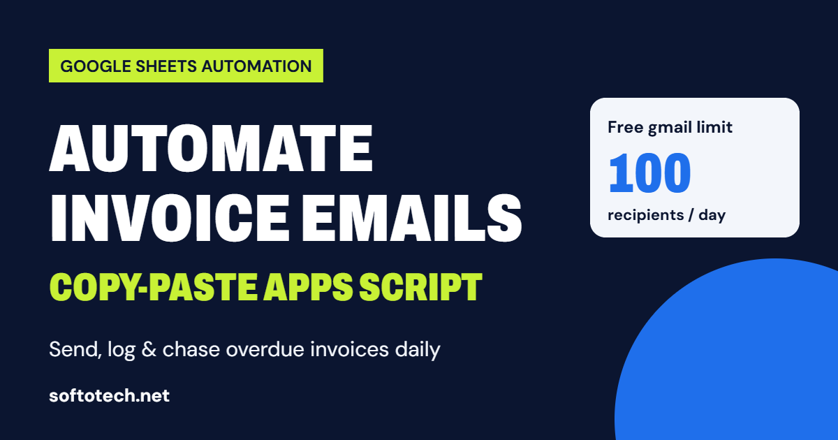 Automate invoice emails from Google Sheets with Apps Script