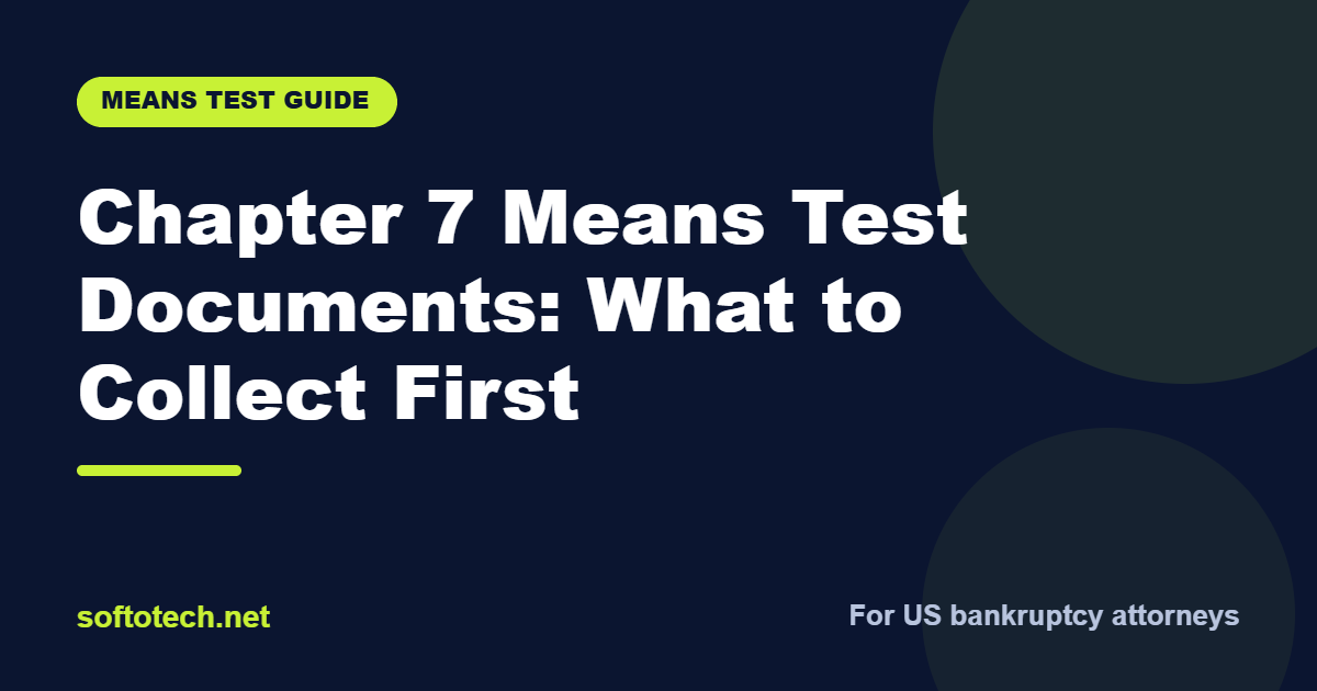 Chapter 7 means test documents guide
