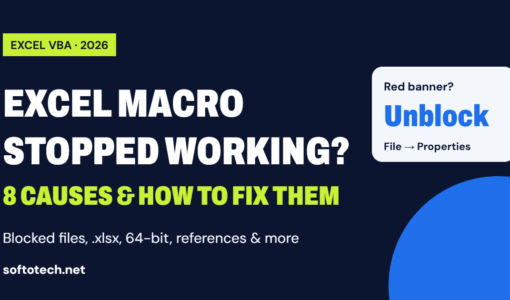 Excel macro stopped working: common causes and fixes