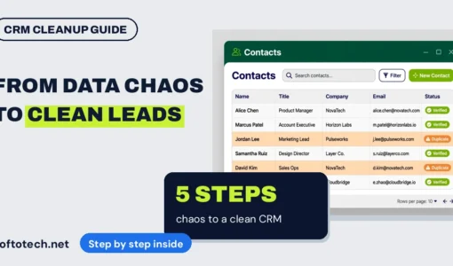 CRM cleanup in 5 steps: from data chaos to clean leads