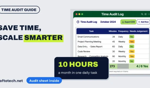 Save time and scale smarter: a 2 week time audit finds the repeatable hours