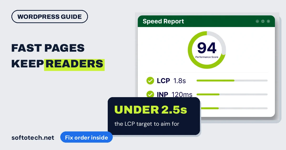 WordPress speed optimization: cache first, fix images, and design for the phone