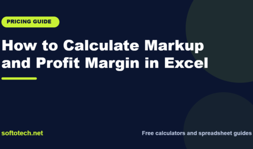 How to Calculate Markup and Profit Margin in Excel (Formulas)