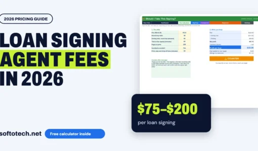 Loan signing agent fees in 2026: $75–$200 per loan signing
