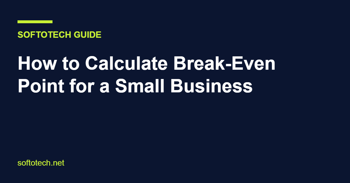 How to calculate break-even point with fixed and variable costs