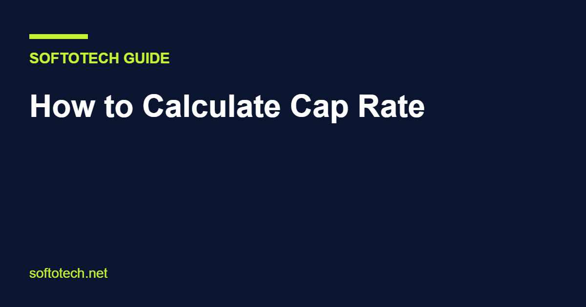 How to calculate cap rate for a rental property with formula and example