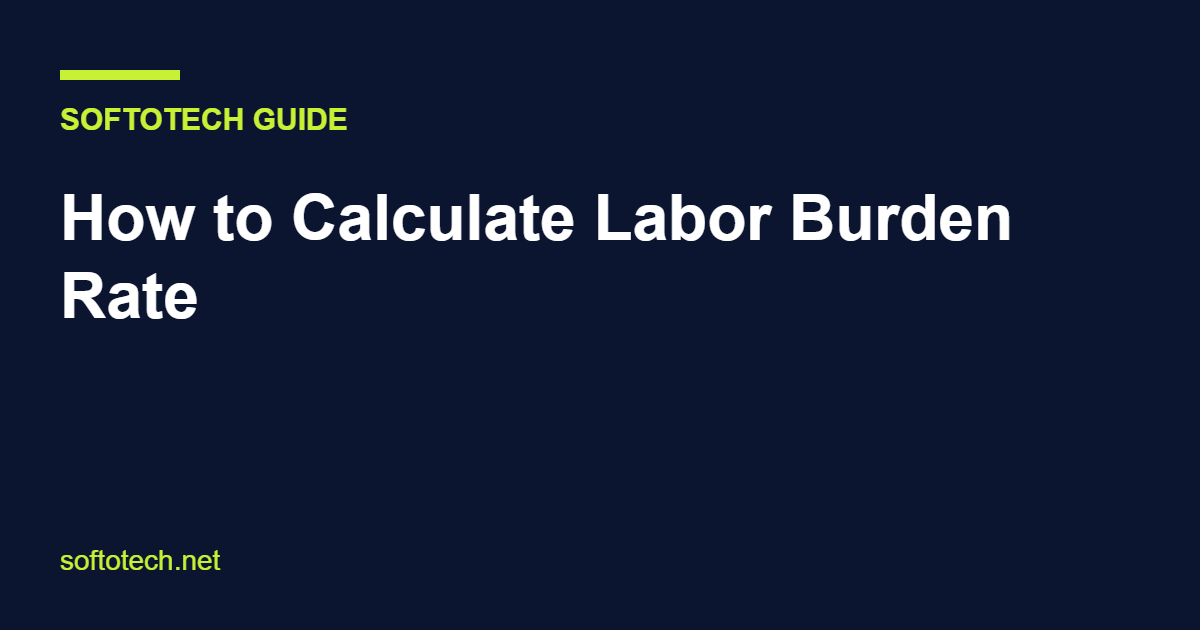 How to calculate labor burden rate for employees