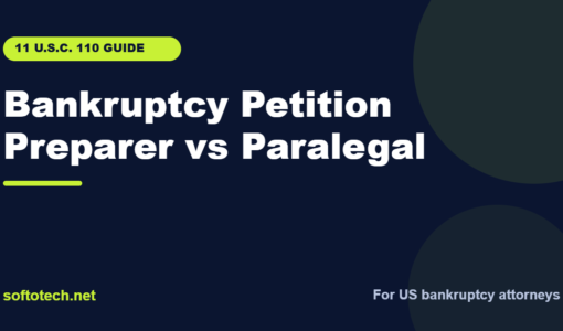 Bankruptcy petition preparer versus paralegal guide