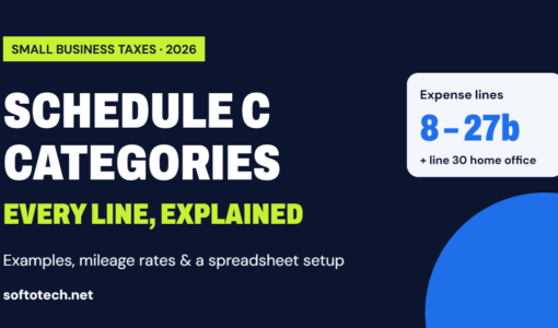 Schedule C expense categories explained line by line, 2026